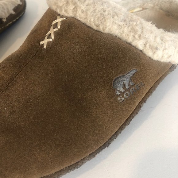 Sorel Suede Shearling Nakiska Slide Slipper 6 - Picture 2 of 8